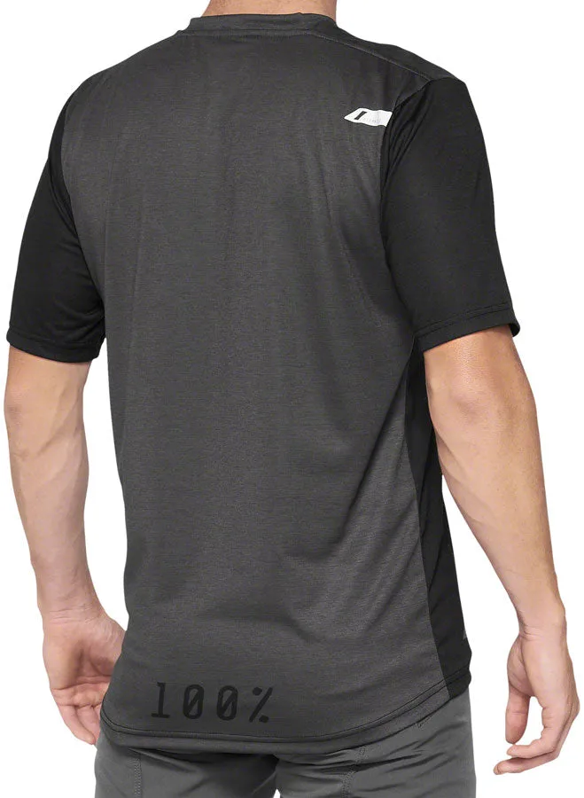 100% Airmatic Jersey - Black/Charcoal, Medium