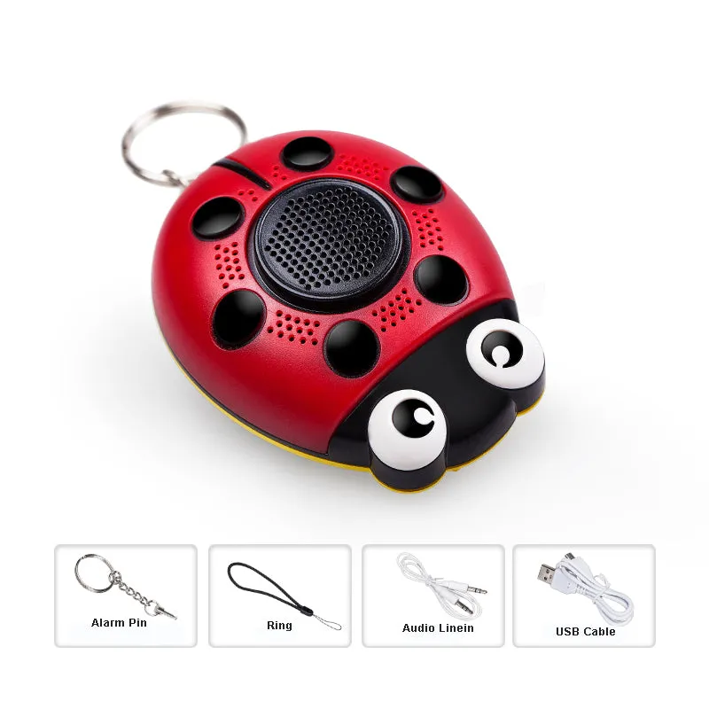 130Db Safety Emergency Alarm Siren with SOS LED Flash Light & HD Battery Speaker for Music Playing