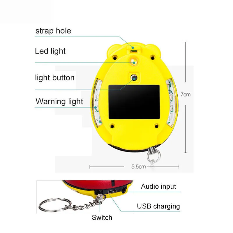 130Db Safety Emergency Alarm Siren with SOS LED Flash Light & HD Battery Speaker for Music Playing
