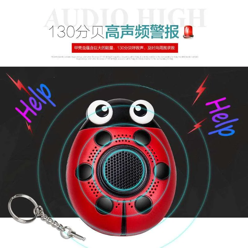 130Db Safety Emergency Alarm Siren with SOS LED Flash Light & HD Battery Speaker for Music Playing