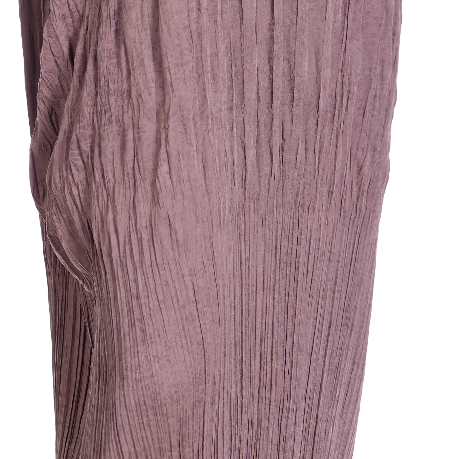 1990s Issey Miyake Brown Crinkle Pleated Sleeveless Dress
