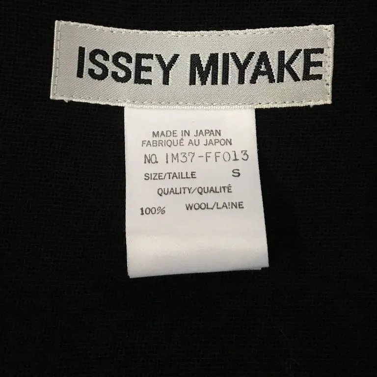 1990s Issey Miyake Oversized Black Wool Drop Crotch Jumpsuit Romper