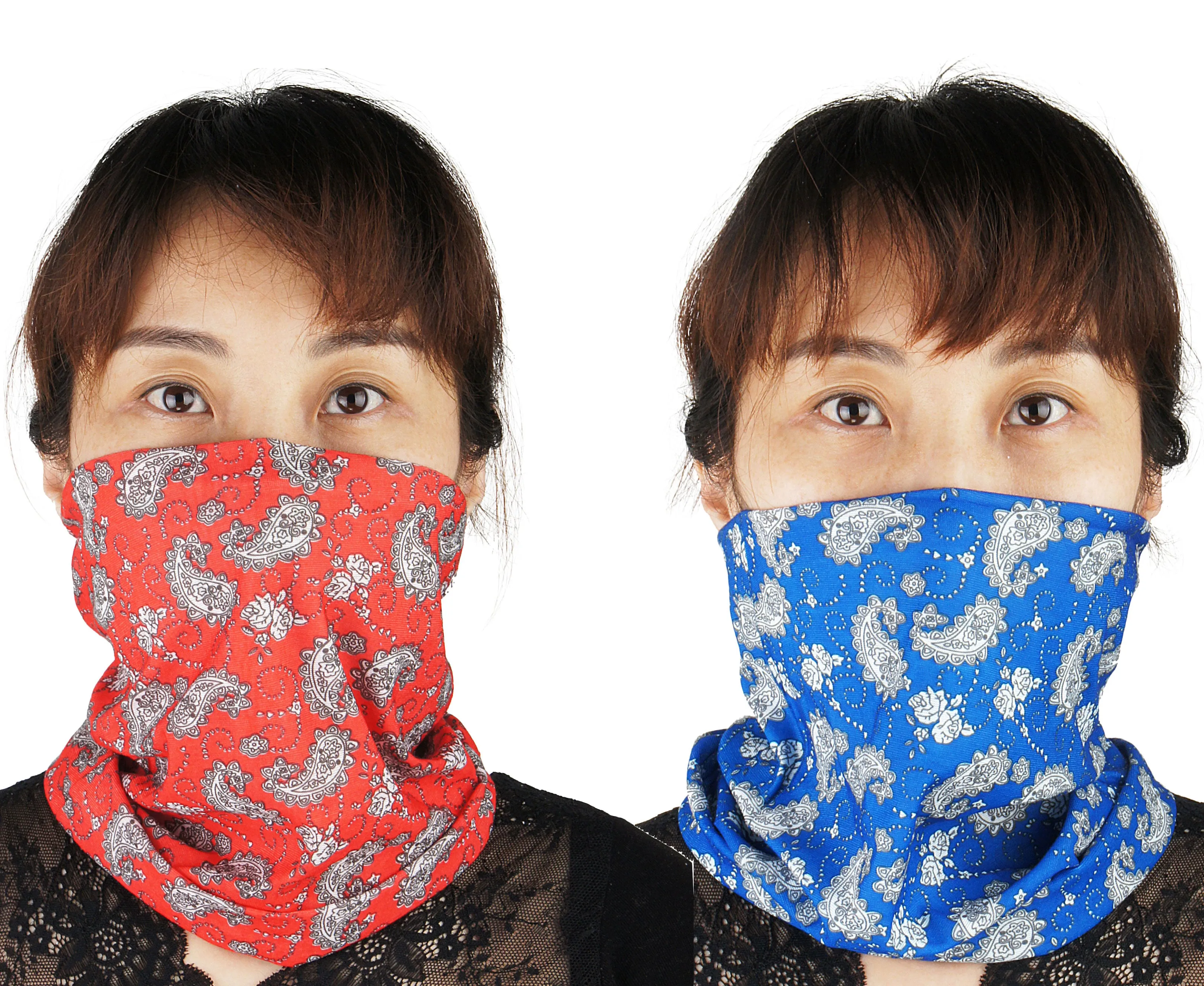 2 Pack of Seamless Balaclavas Bandanas for Dust, Outdoors, Festivals, Sports