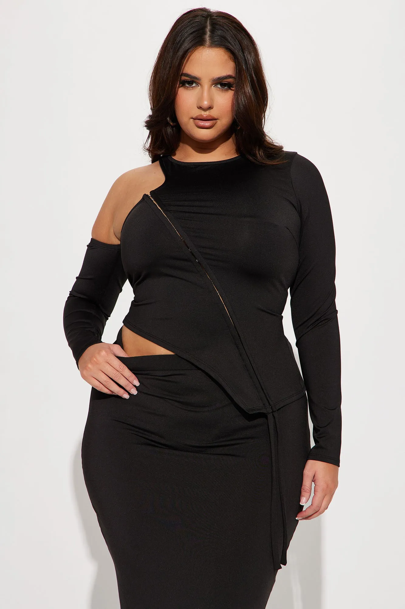 Ahead of You Skirt Set - Black