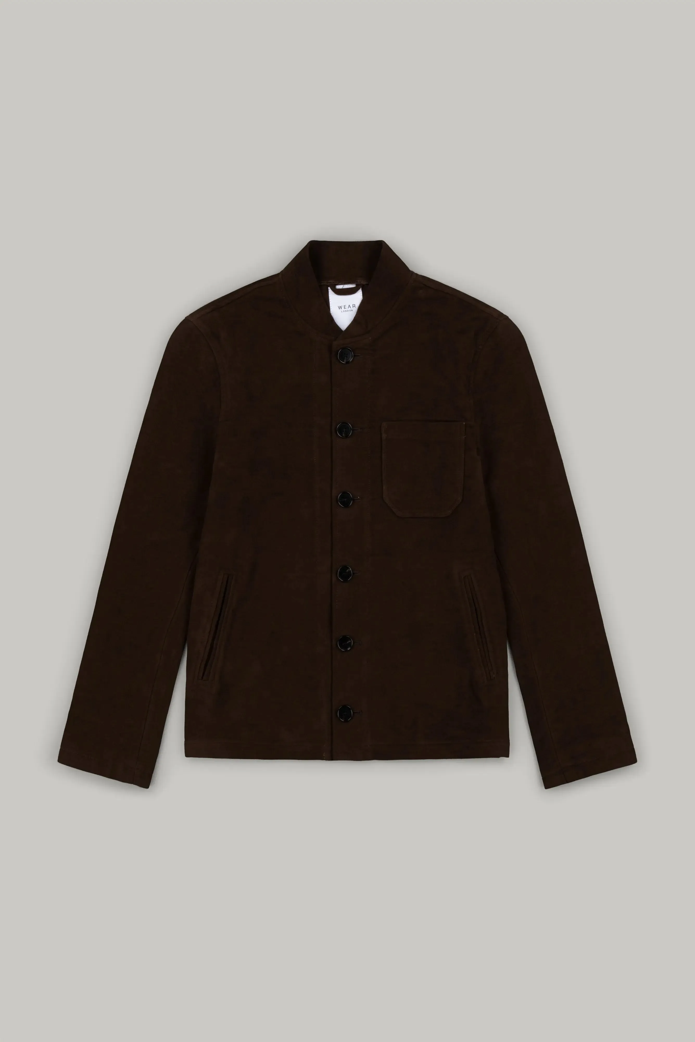 Aldgate Baseball Shacket - Chocolate Moleskin