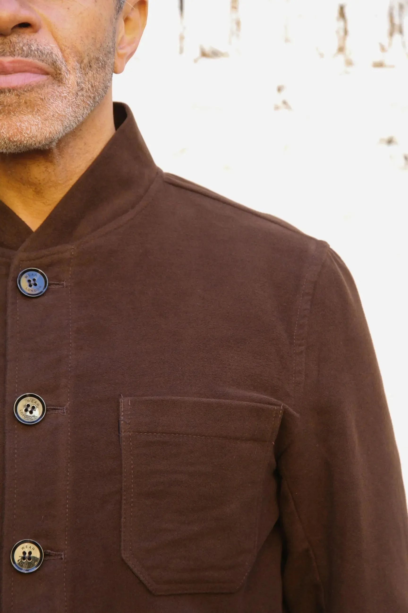Aldgate Baseball Shacket - Chocolate Moleskin