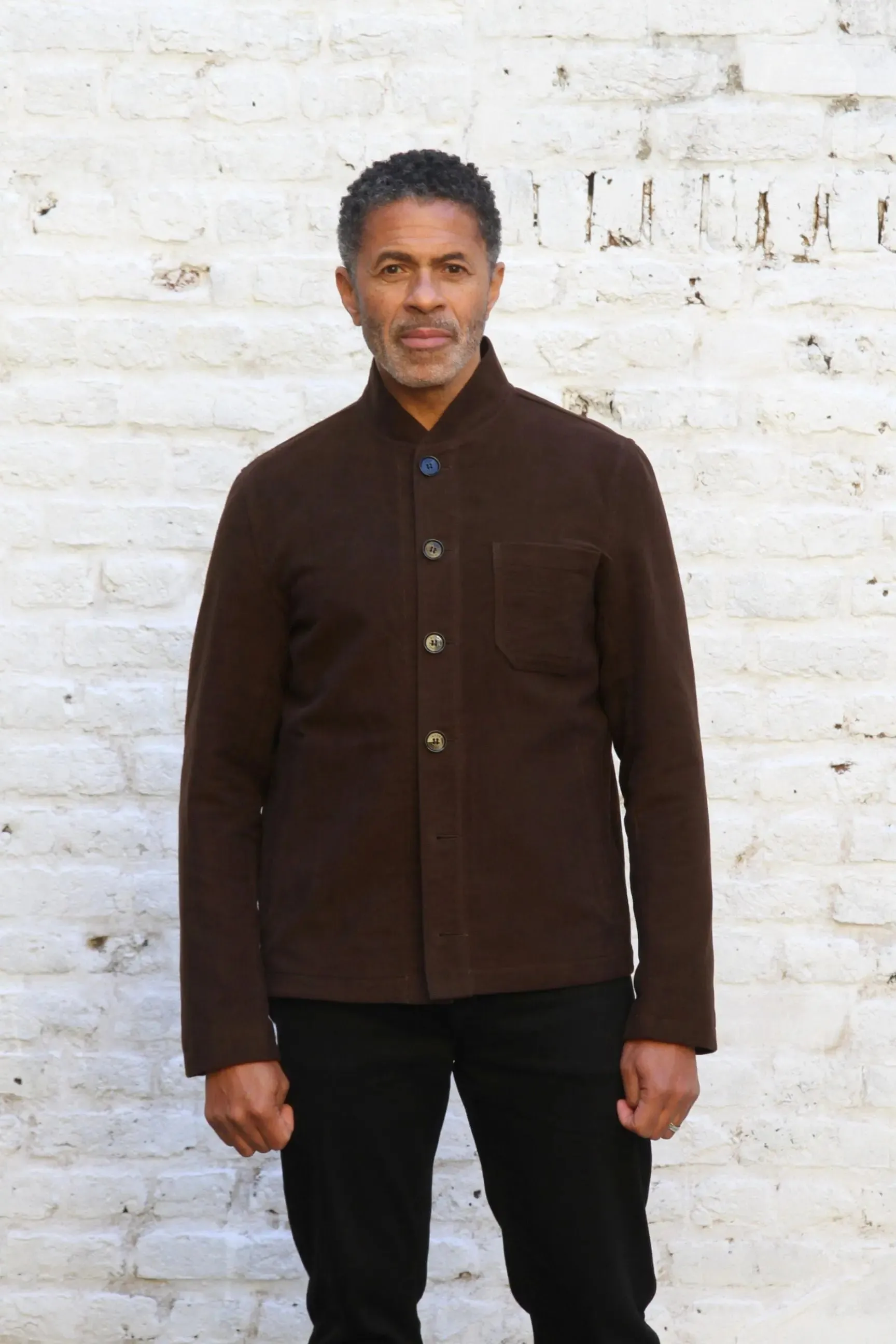 Aldgate Baseball Shacket - Chocolate Moleskin