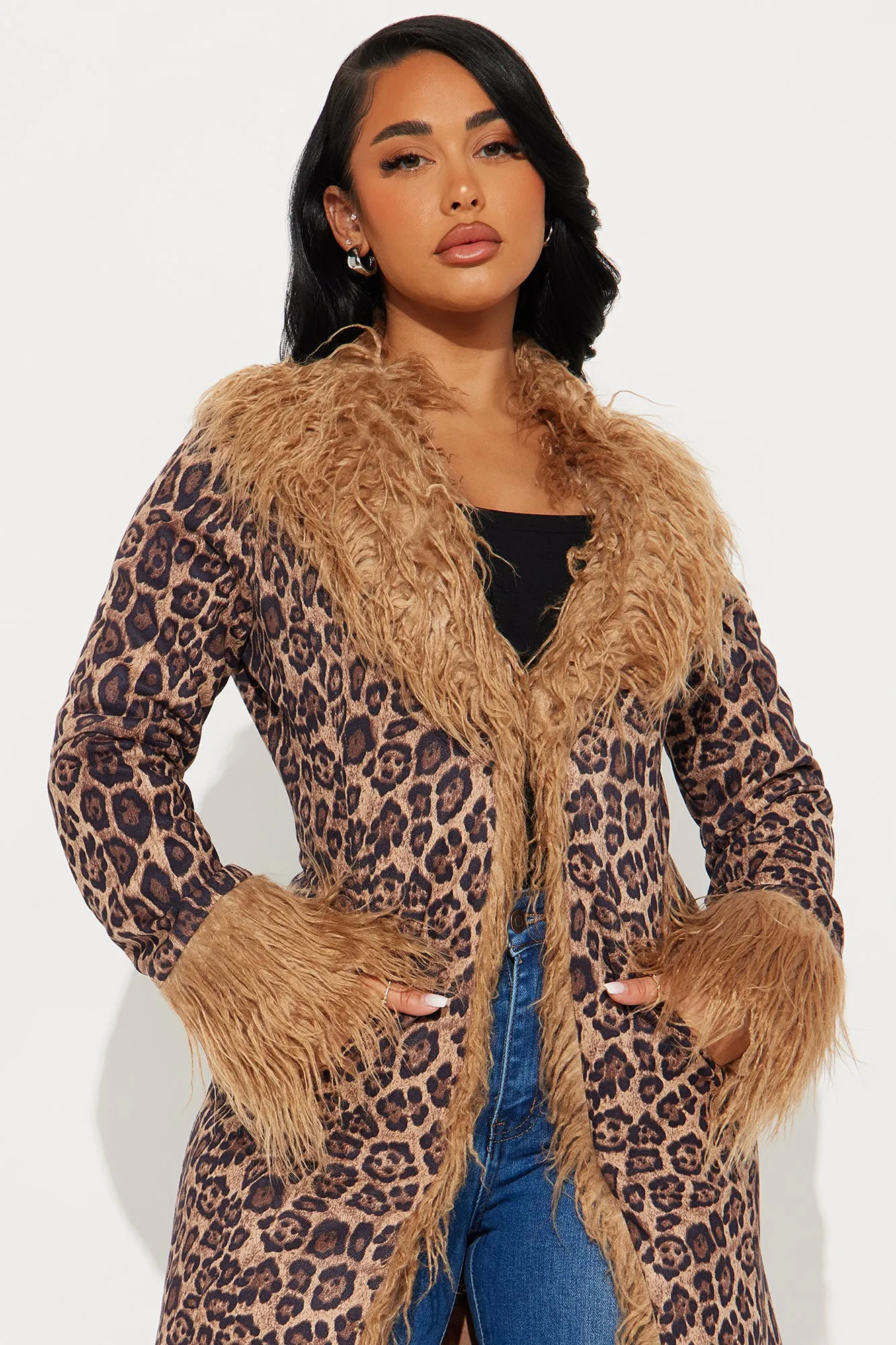 Amgias Cheetahs Coat - Chocolate/Combo