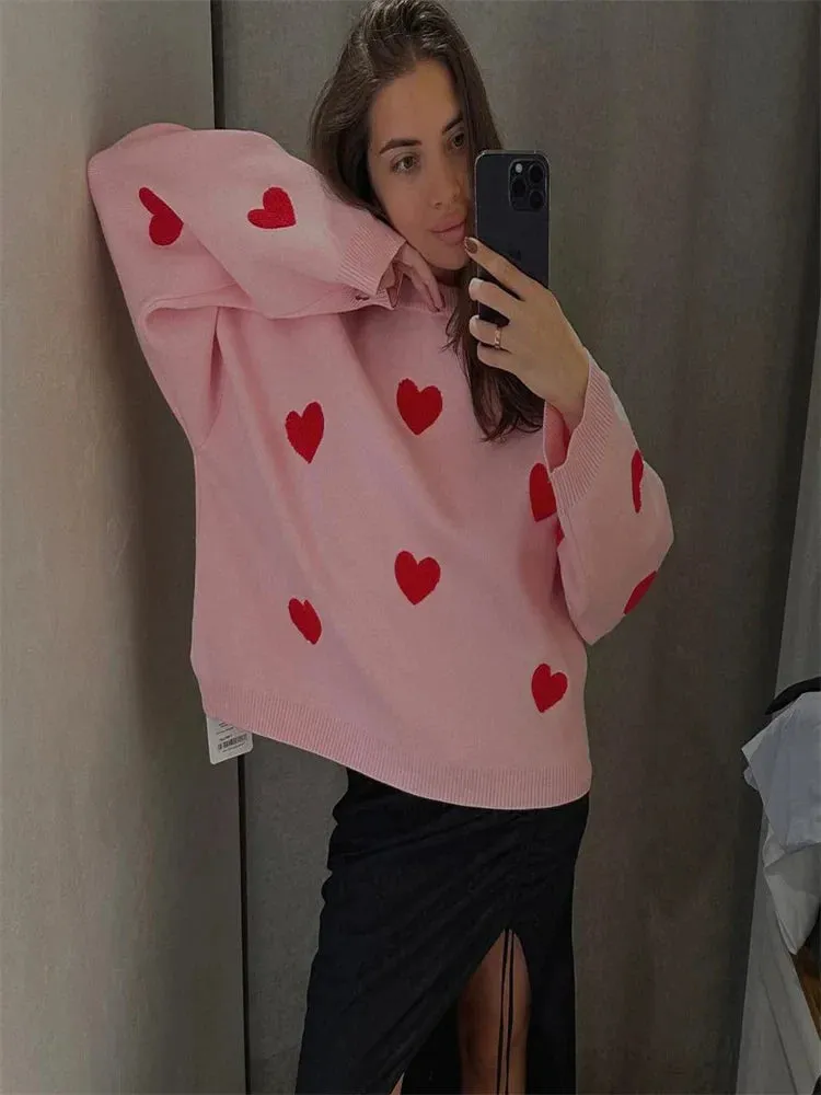 Amozae Knitwear Sweater Pullover Female Autumn Loose Fashion Patchwork Long Sleeve Casual Knit Streetwear Women Contrast Pullover