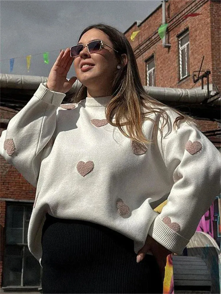 Amozae Knitwear Sweater Pullover Female Autumn Loose Fashion Patchwork Long Sleeve Casual Knit Streetwear Women Contrast Pullover