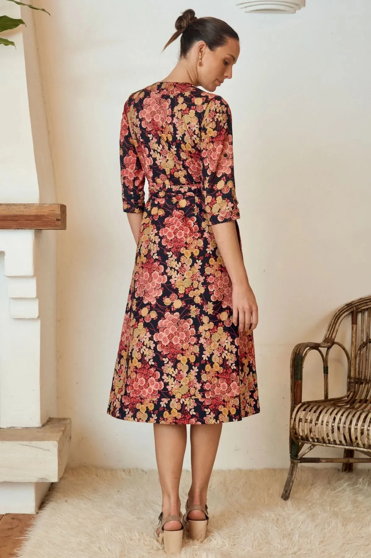 Angelica Wrap Dress Autumn Blossom