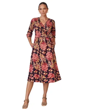 Angelica Wrap Dress Autumn Blossom