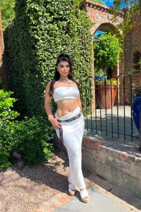 Anything For You Textured Skirt Set - Cream