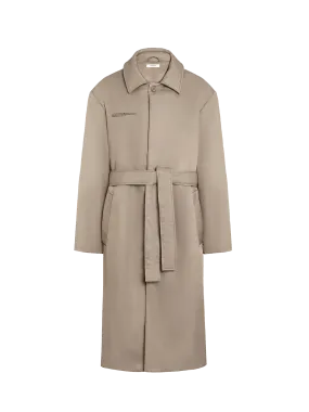 Archive Womens Flower-Warmth Trench Coat—taupe