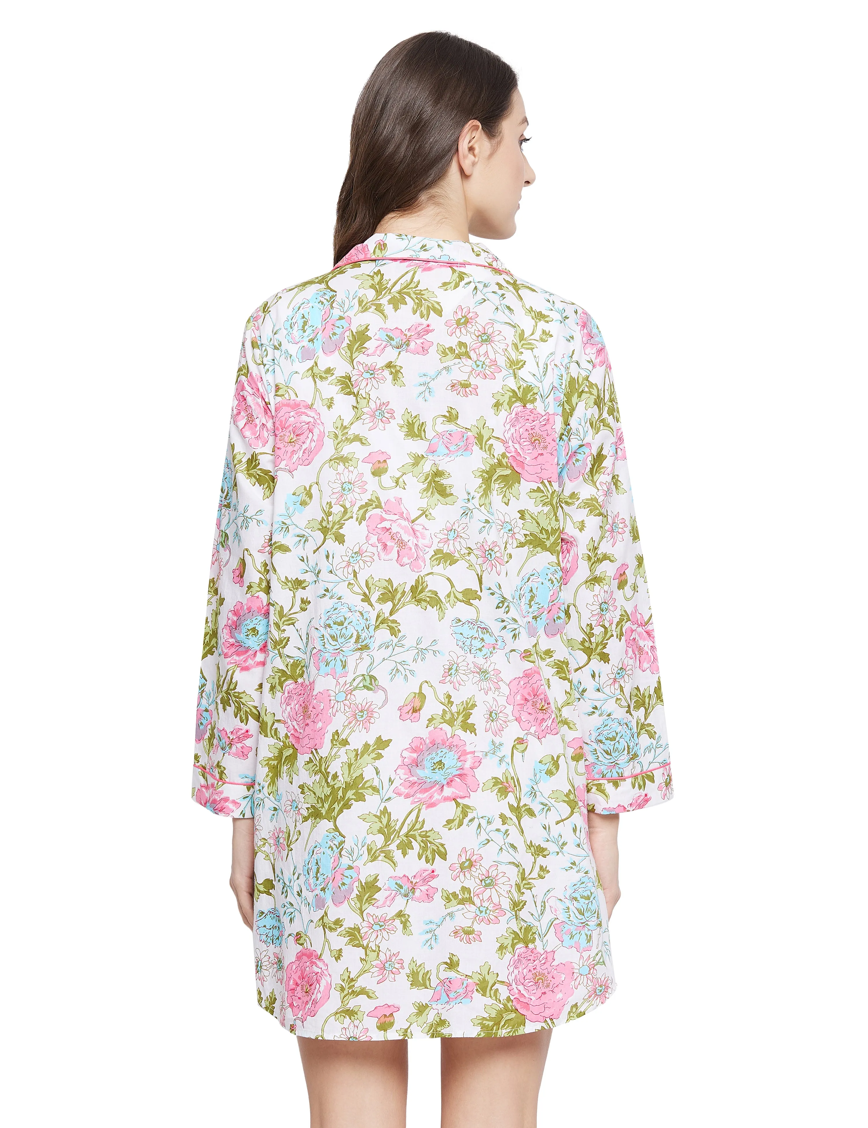 Aria Cotton Full Sleeve Night Shirt