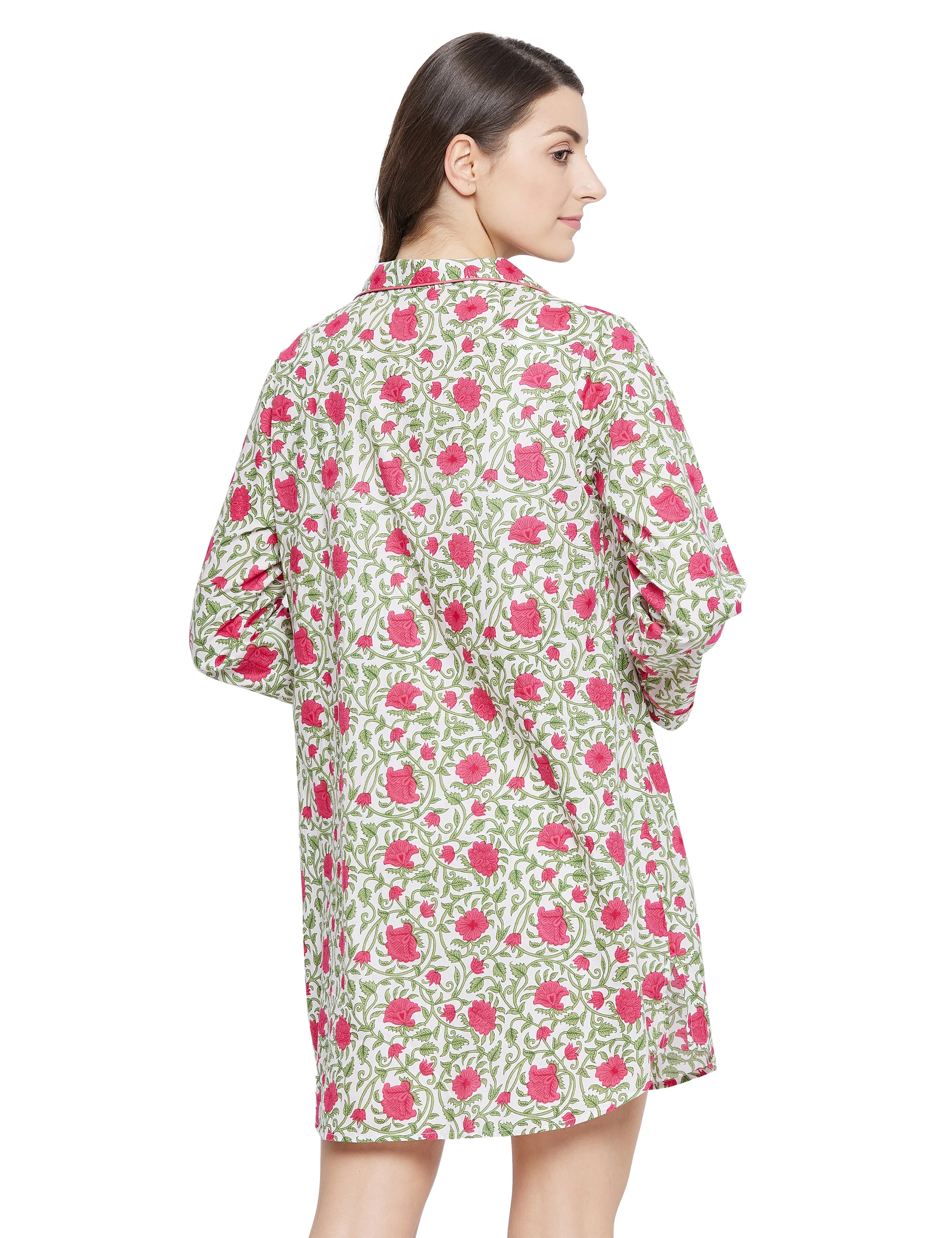 Aria Cotton Full Sleeve Night Shirt