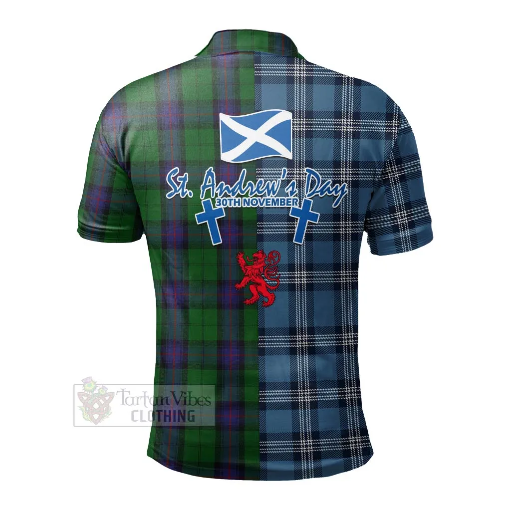 Armstrong Tartan Polo Shirt Happy St. Andrew's Day Half Tartan Style