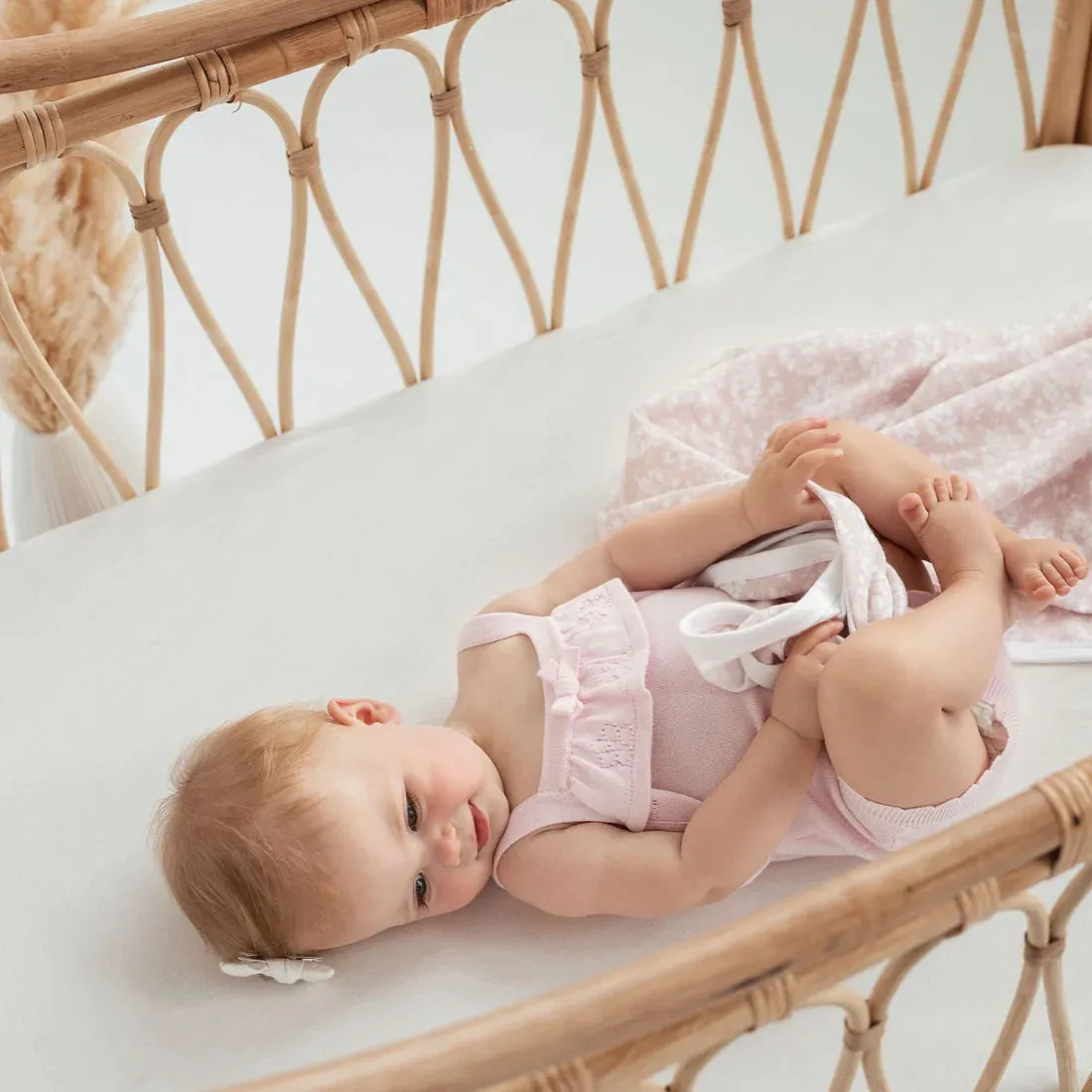 Aster & Oak Pink Knit Romper