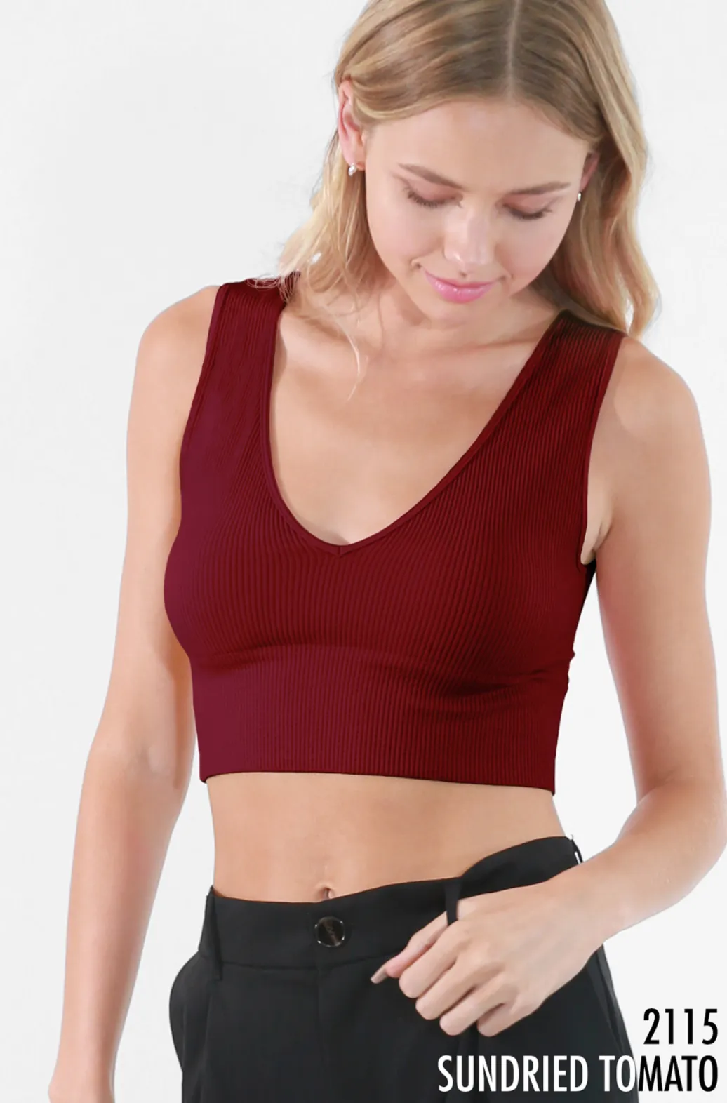 Autumn V Neck Crop Top