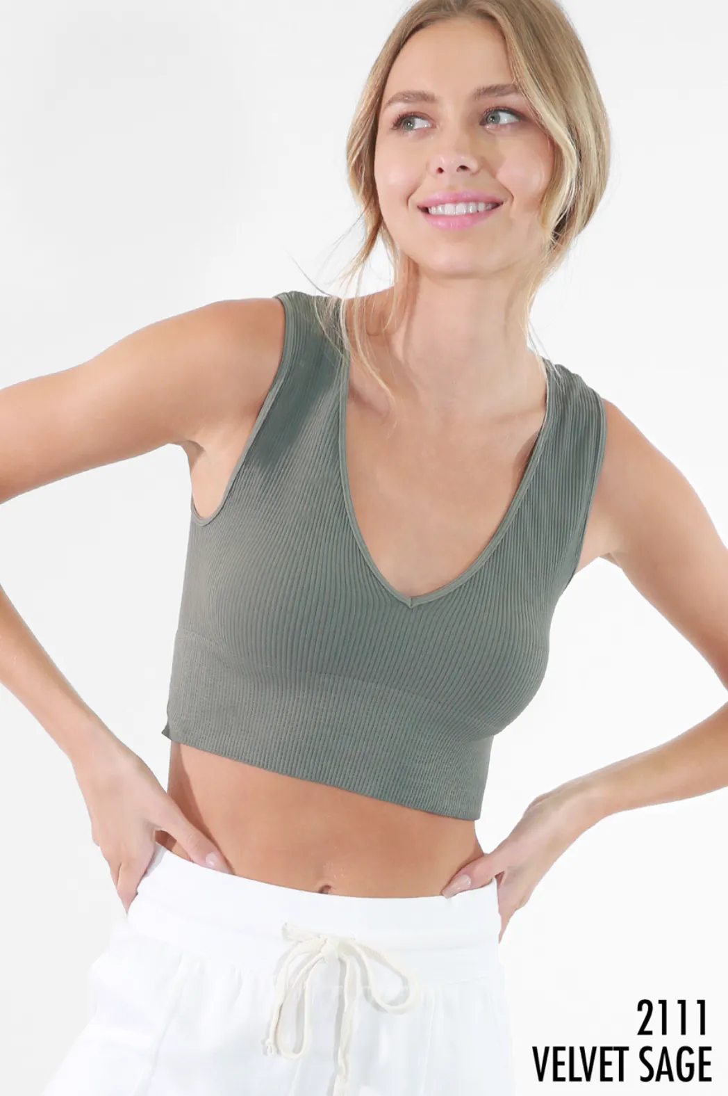 Autumn V Neck Crop Top