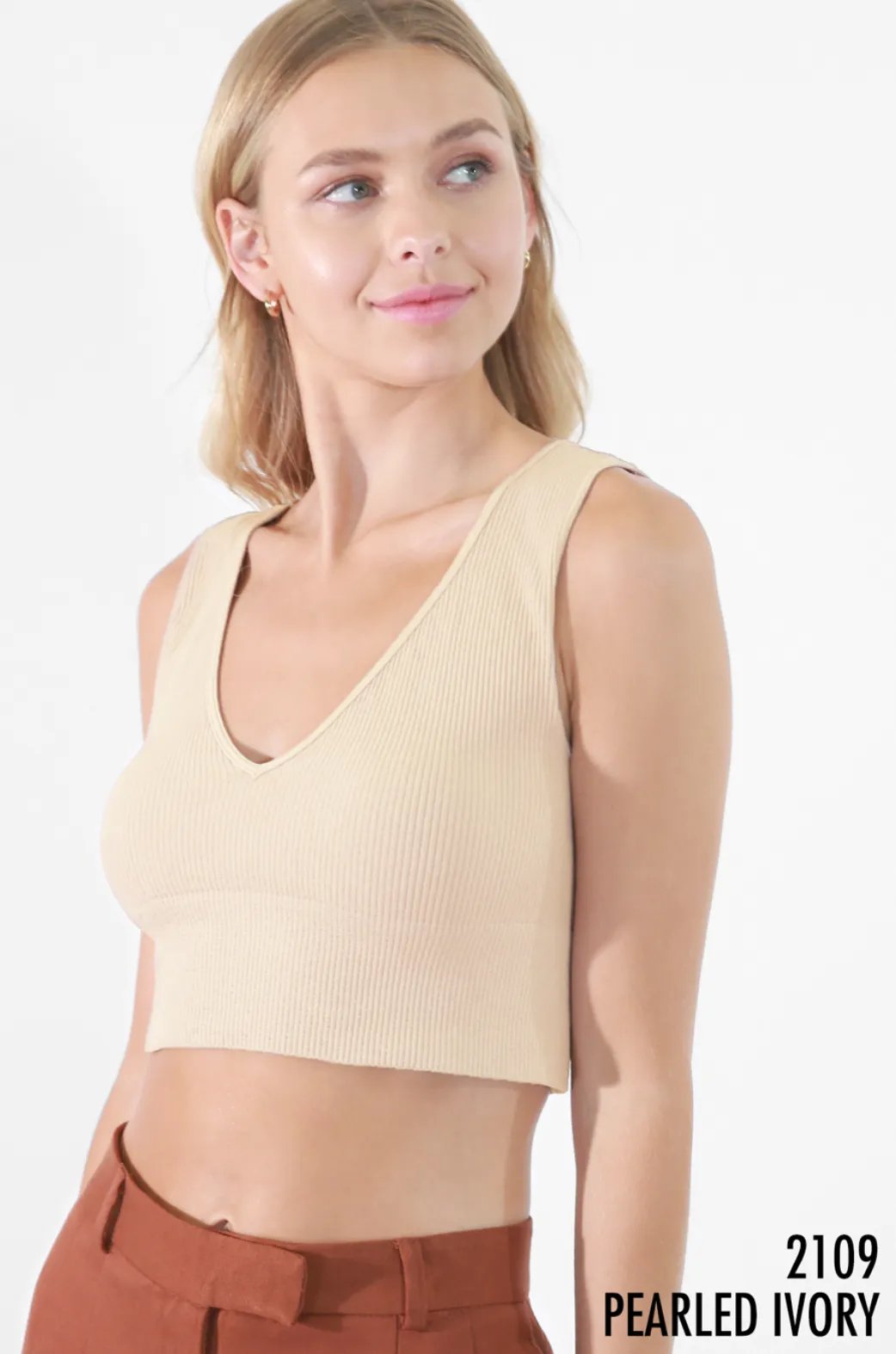 Autumn V Neck Crop Top