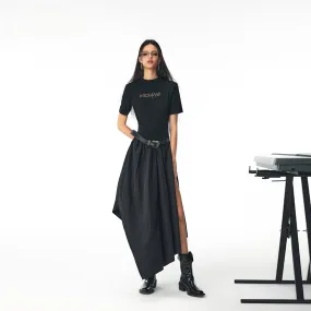 Avant-Garde Black Maxi Dress