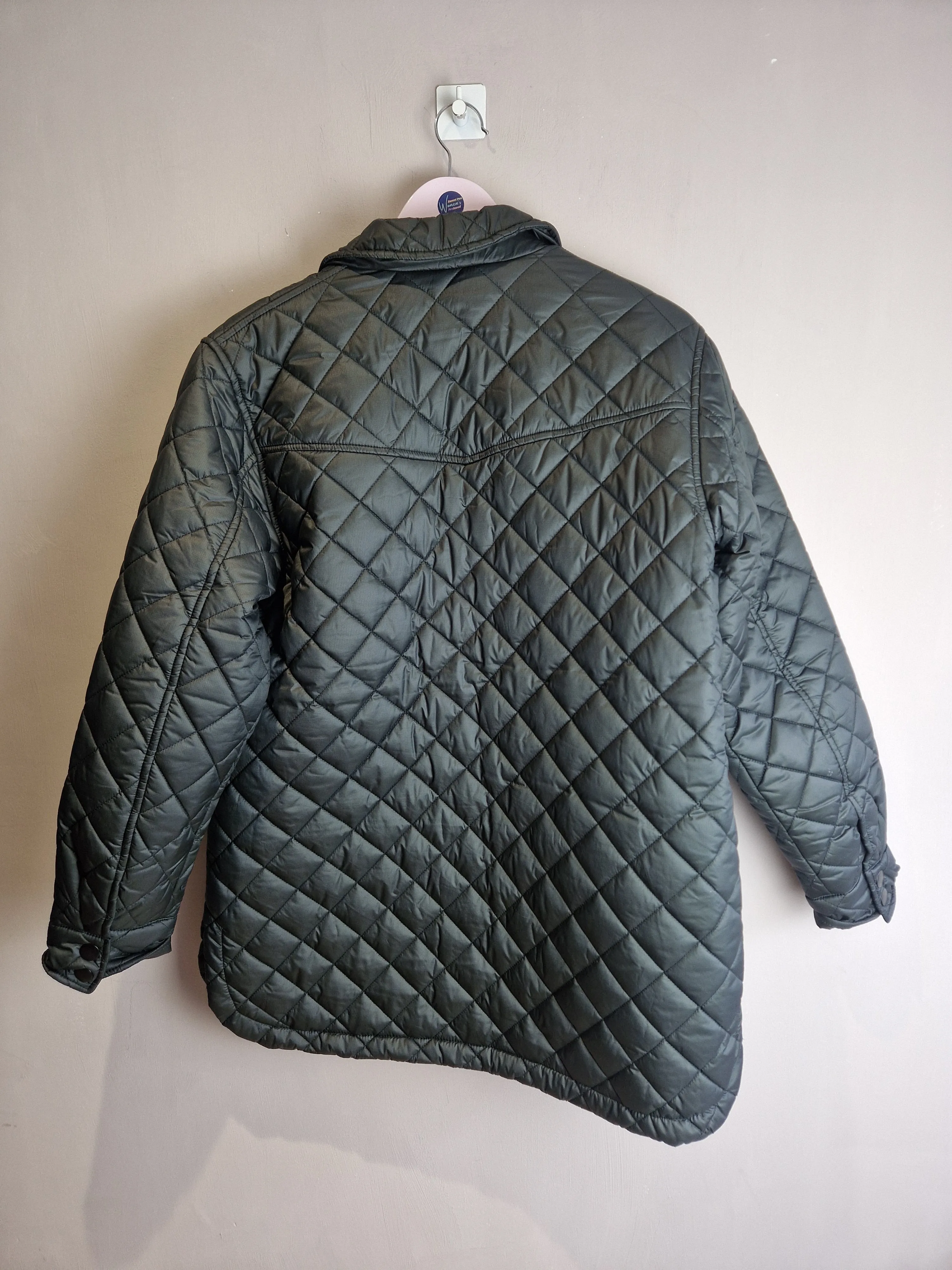 B Young black quilted jacket = size 12 (Eur 38 )