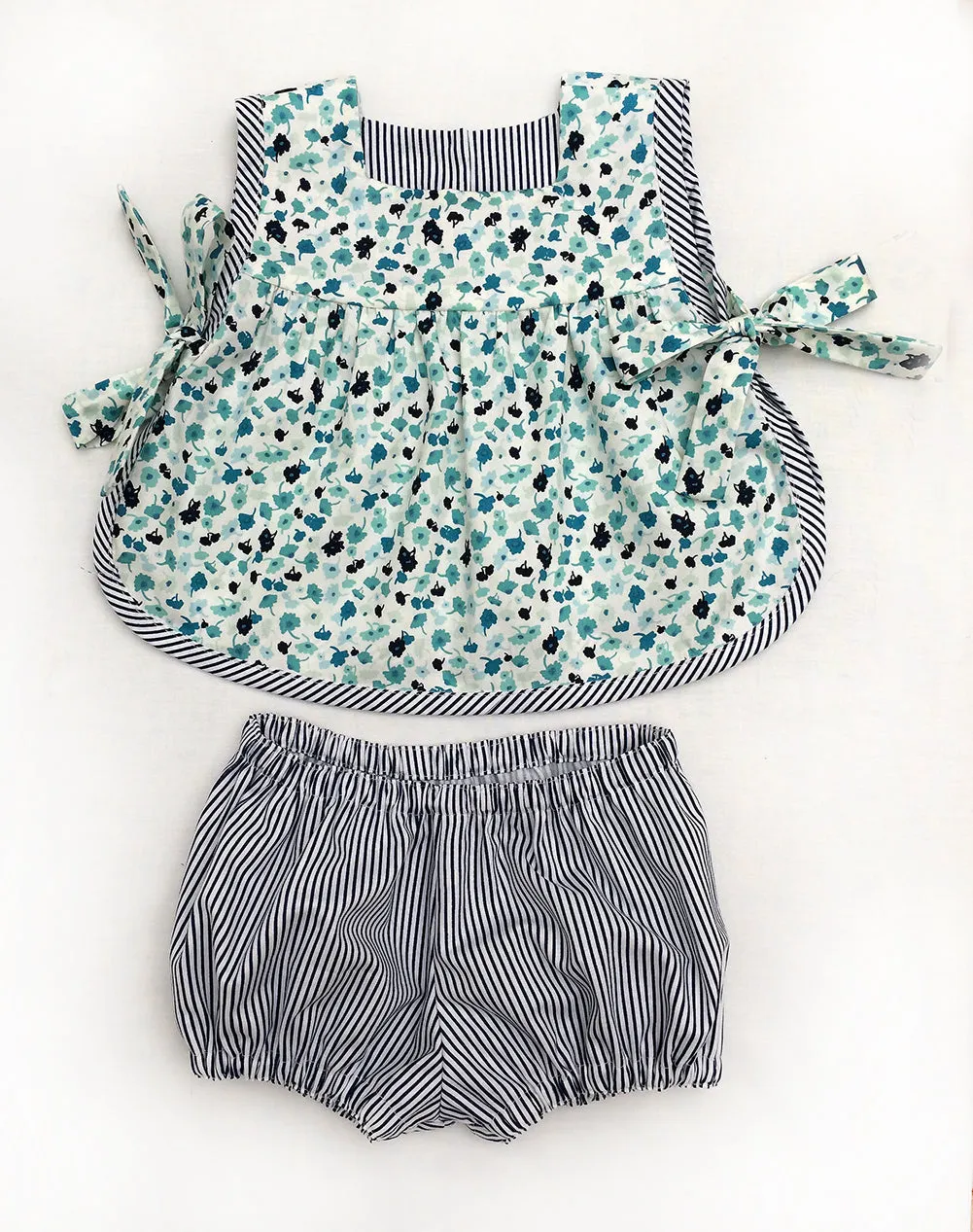 Baby girl pdf sewing pattern ISABELLE BABY SET baby girls top & pants set sizes 3 months to 4 years.