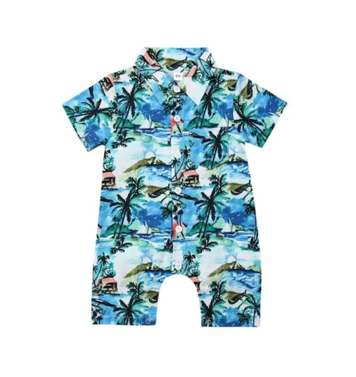 Baby Hawaiian Romper Shirt - Onesie