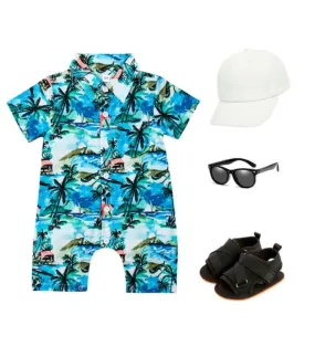 Baby Hawaiian Romper Shirt - Onesie