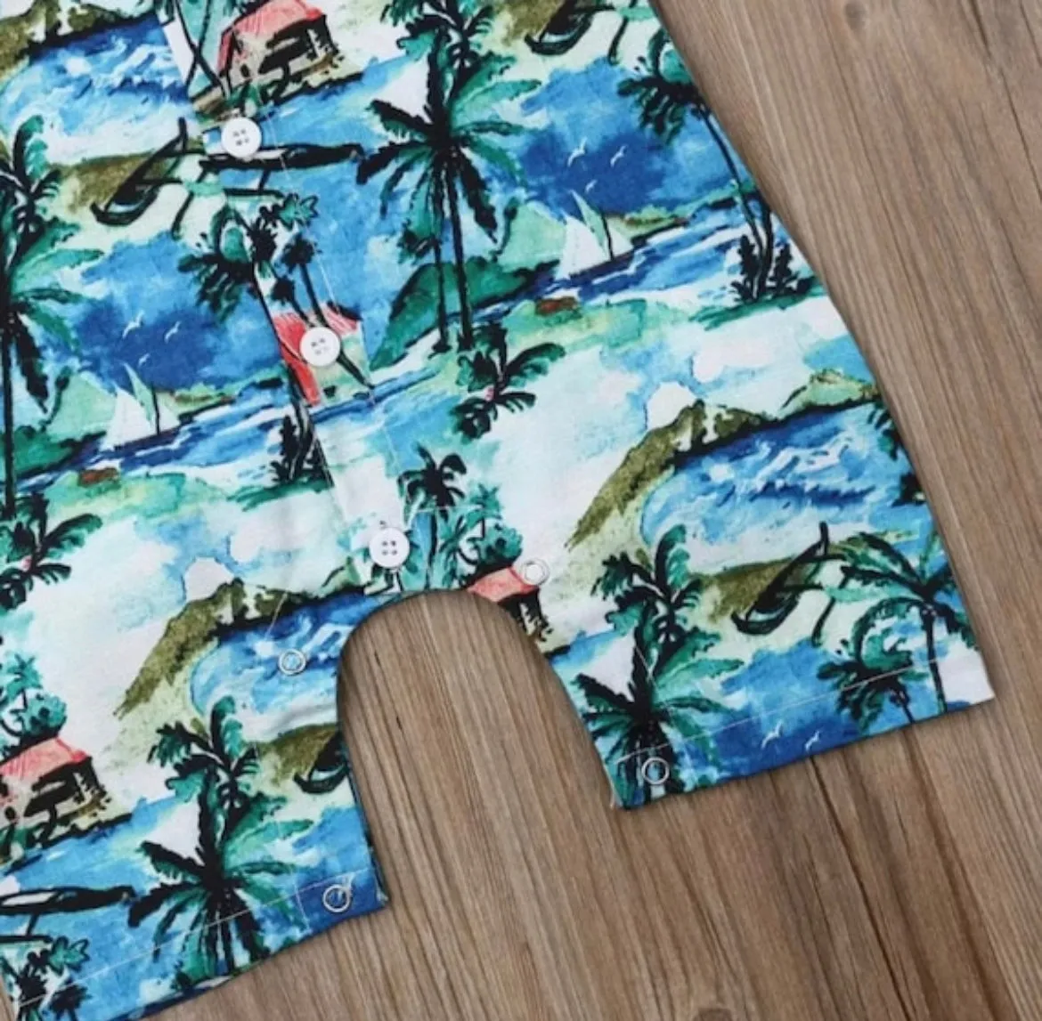 Baby Hawaiian Romper Shirt - Onesie
