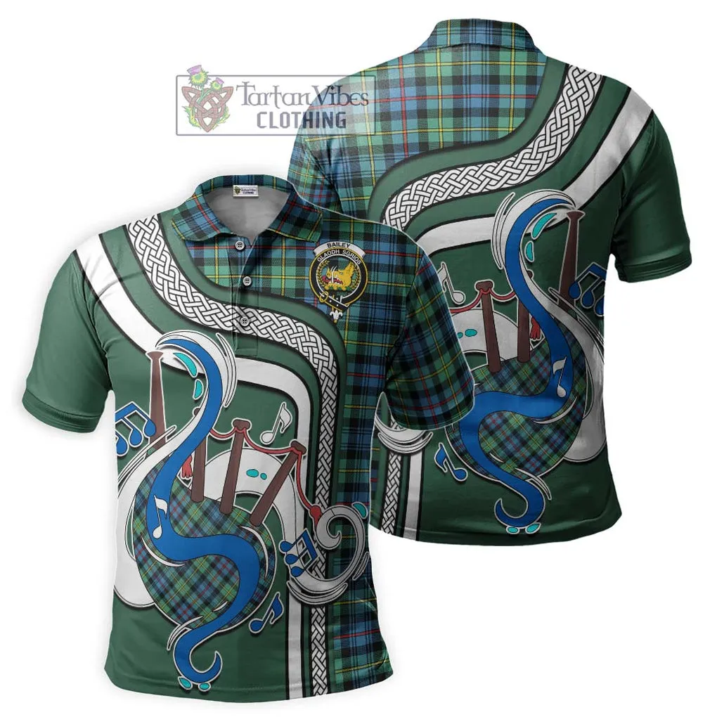 Bailey Ancient Tartan Polo Shirt with Epic Bagpipe Style