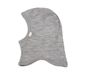 Balaclava, Wool Rib Hat - Grey Melange