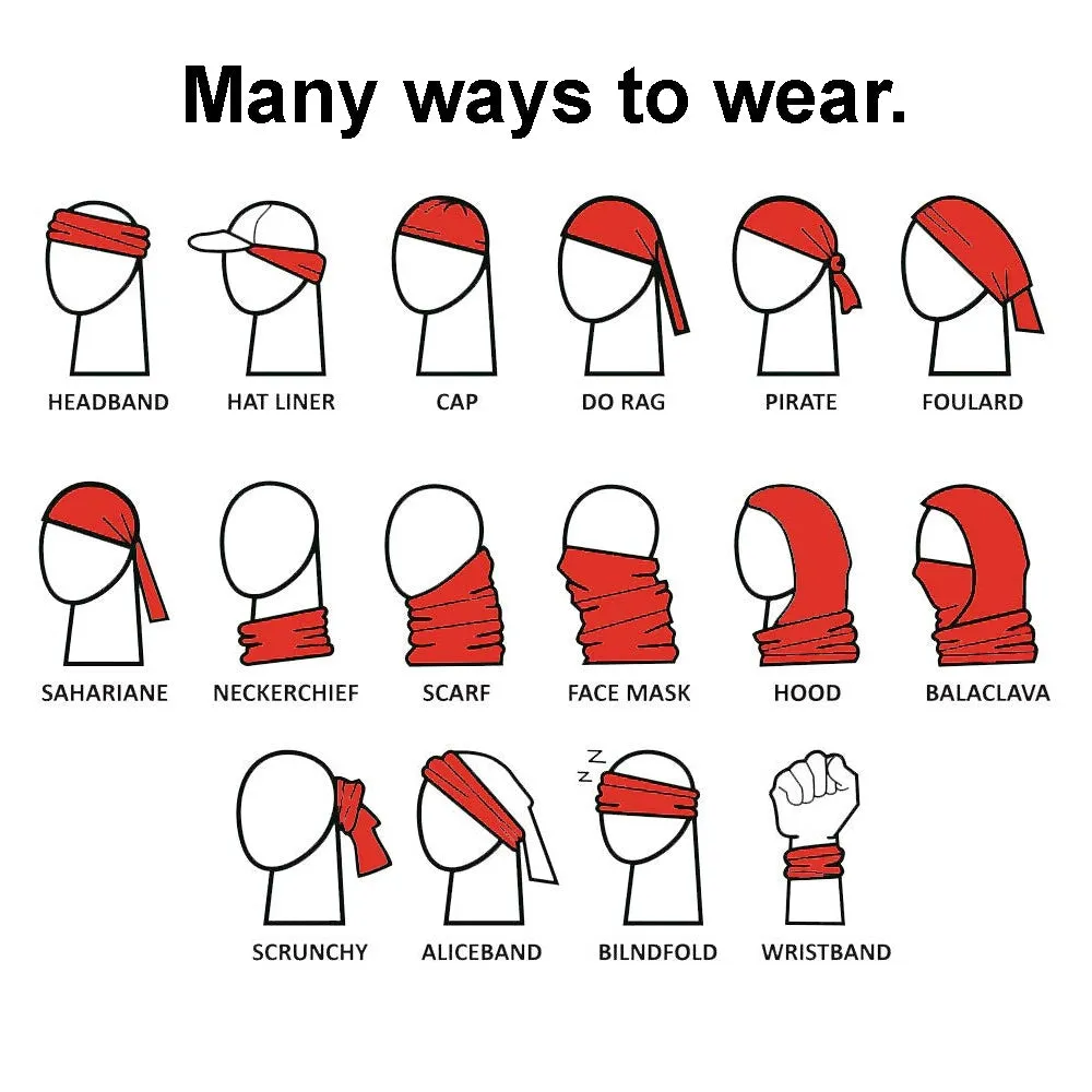 Bandana, Neck Gaiter, Balaclava,  UPF 30 