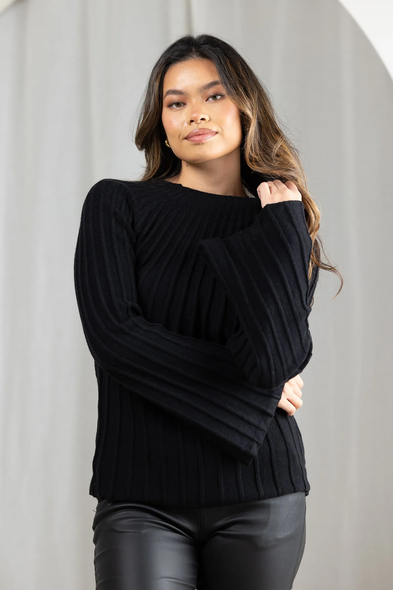 Belini Pleated Knit Top
