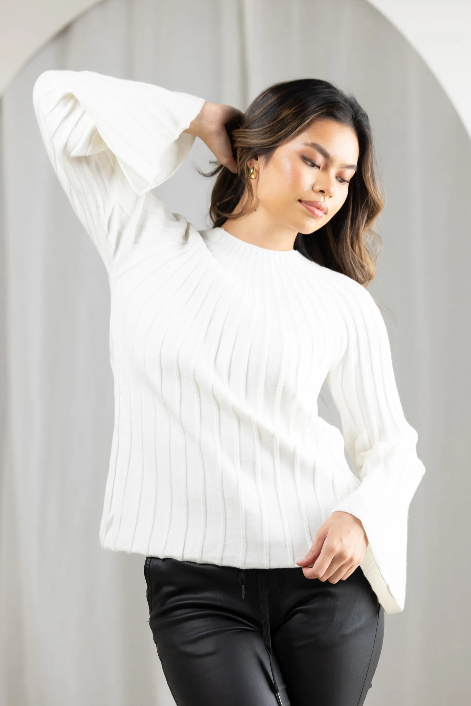 Belini Pleated Knit Top