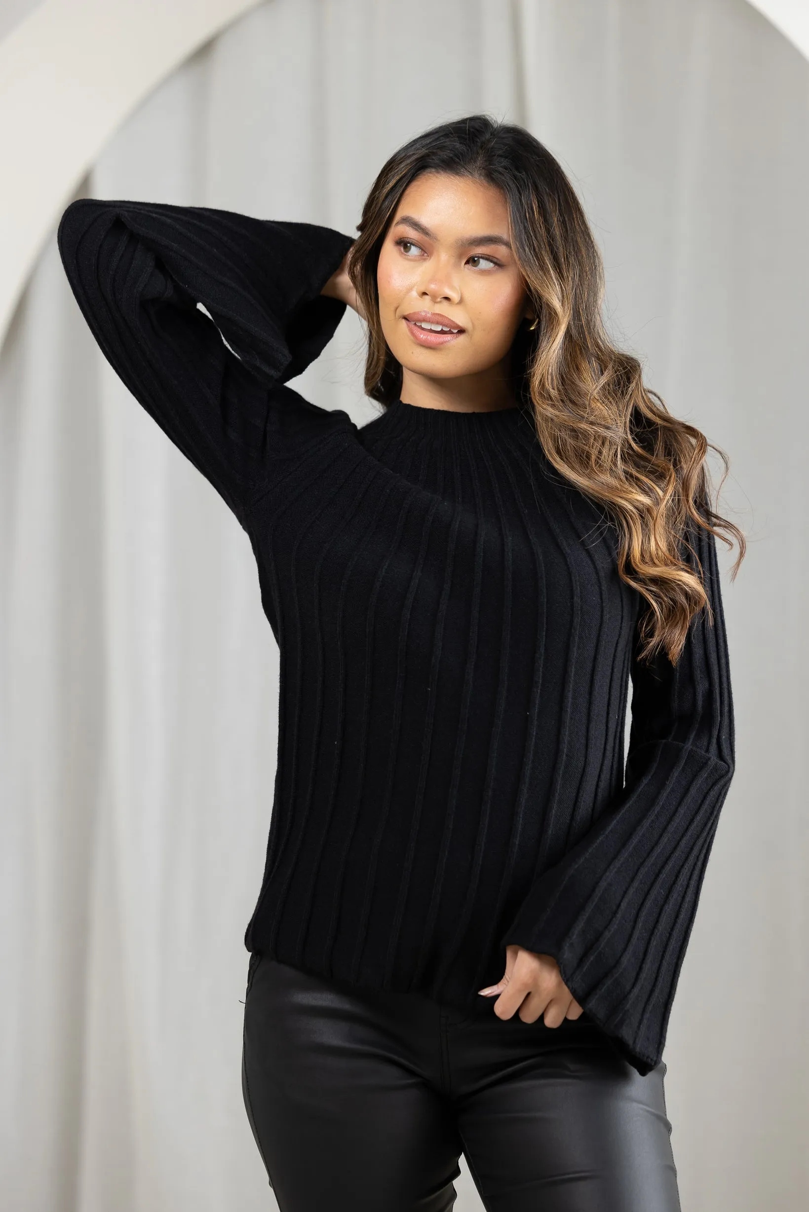 Belini Pleated Knit Top