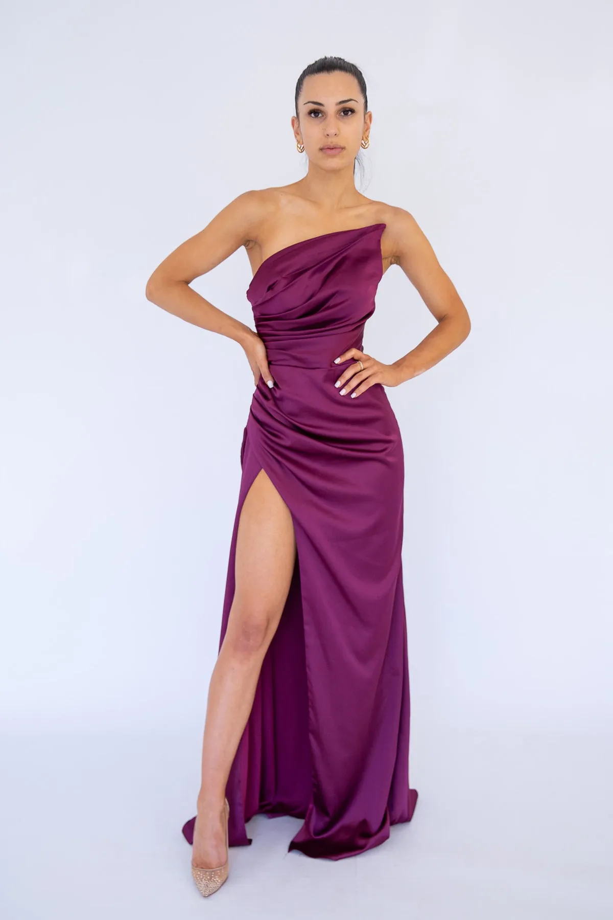 Bethany Gown Burgundy by HSH