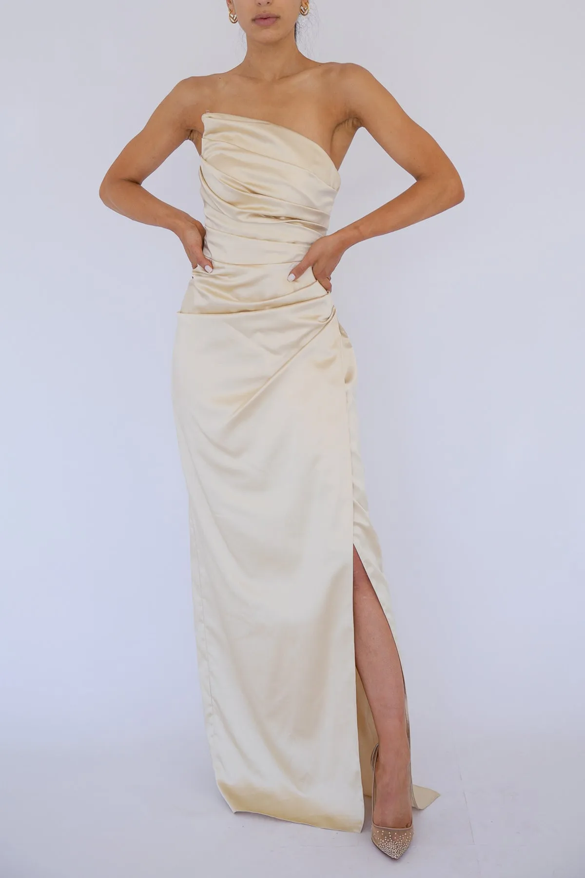 Bethany Gown Champagne by HSH