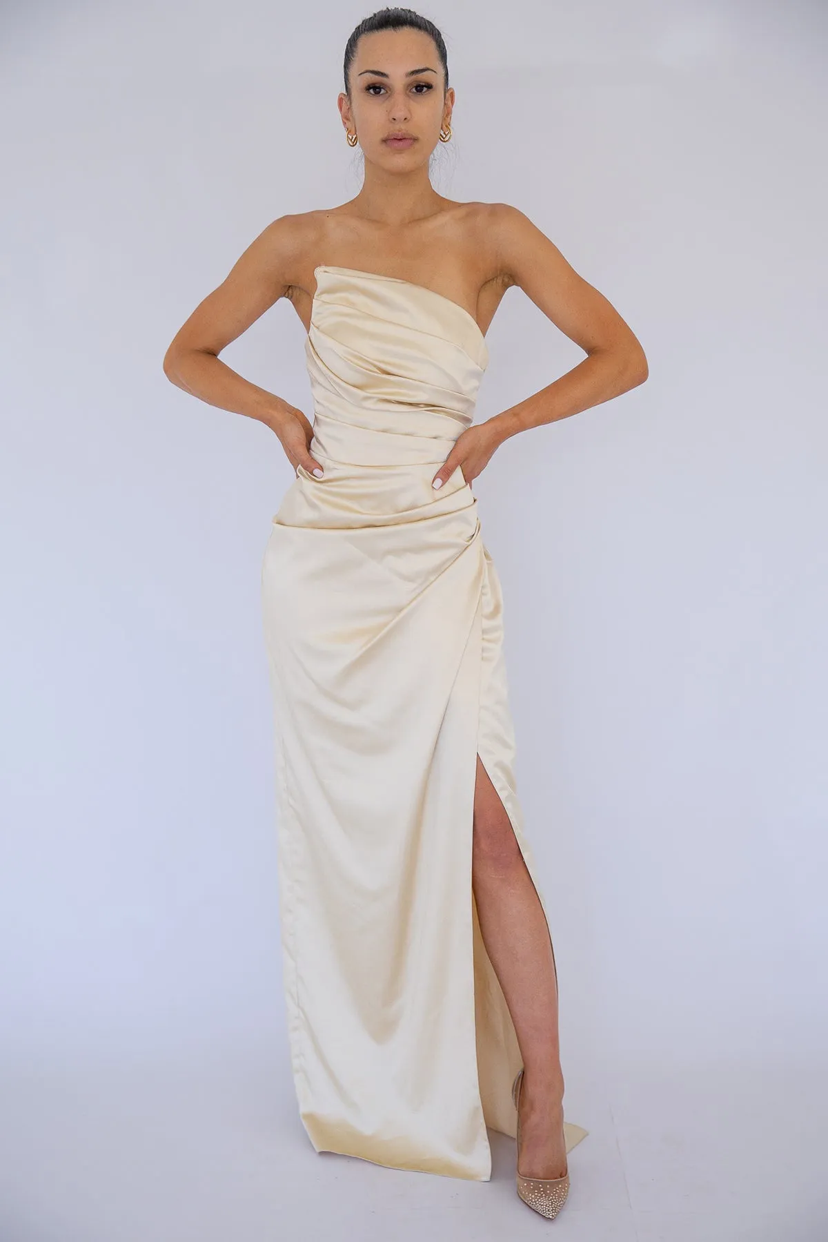 Bethany Gown Champagne by HSH