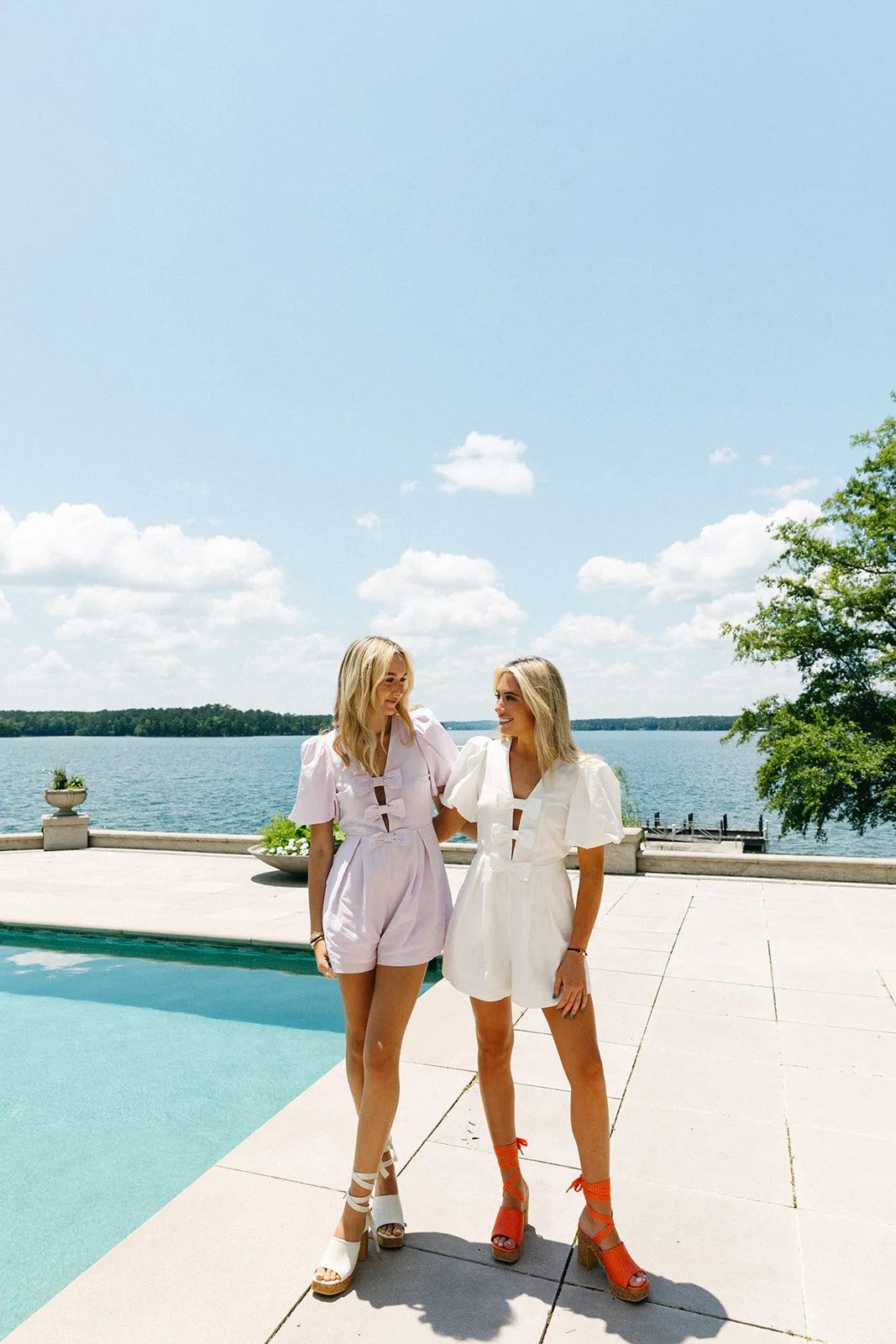 Bianca Bow Romper - Off White