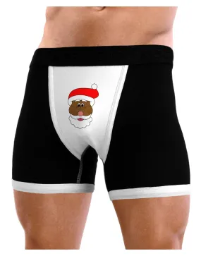 Black Santa Claus Face Christmas Mens Boxer Brief Underwear