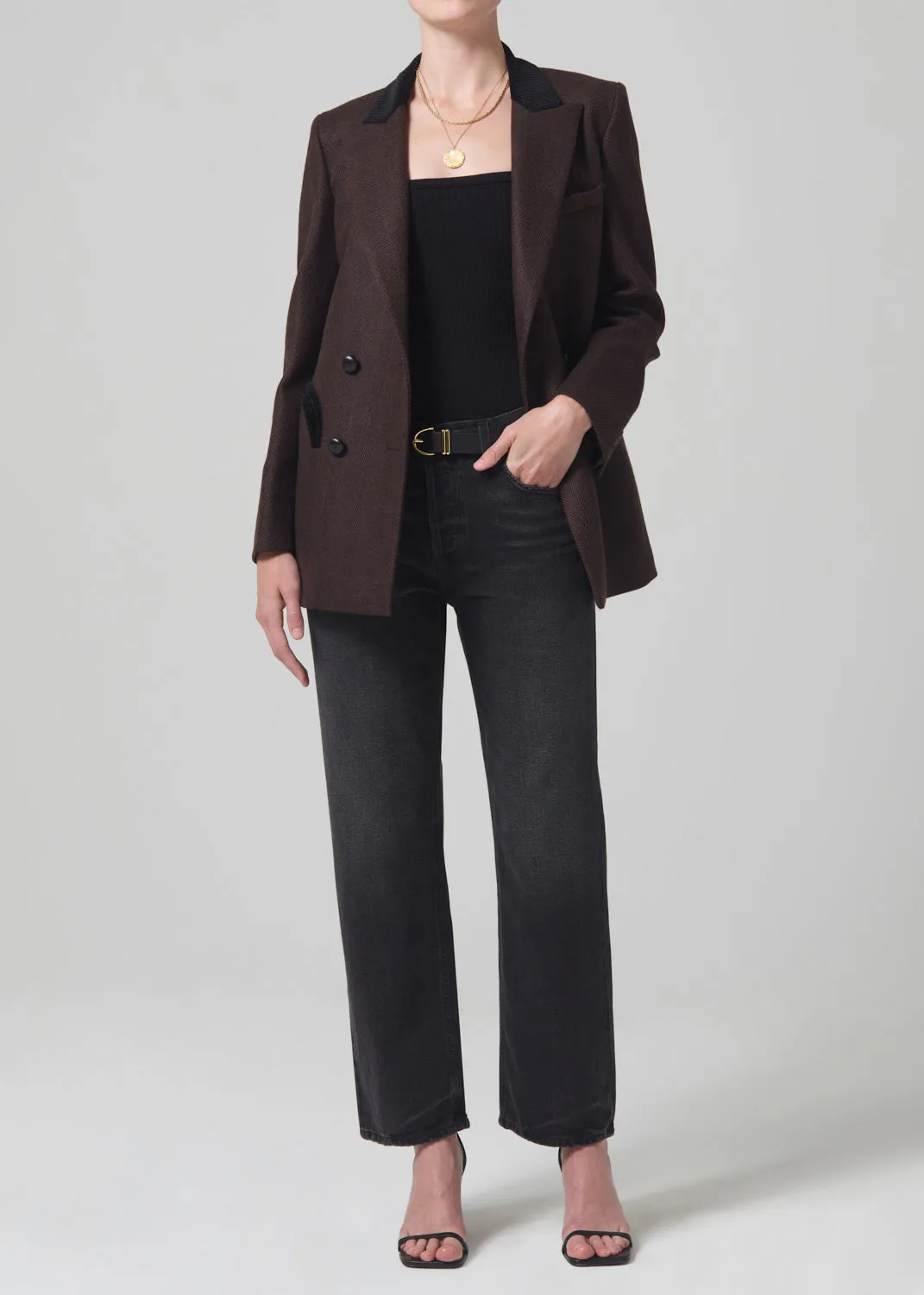 Blazé Milano Everyday Blazer in Cheveyo Brown