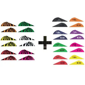 Bohning Tiger Blazer Vanes TWO Colour Choice 36 Pack (12   24)
