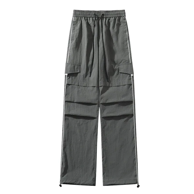 Bonsir Mens Joggers Spring Casual Loose Staight Sweatpants Elastic Waist Waterproof Trousers Hip Hop Casual Unisex Pants