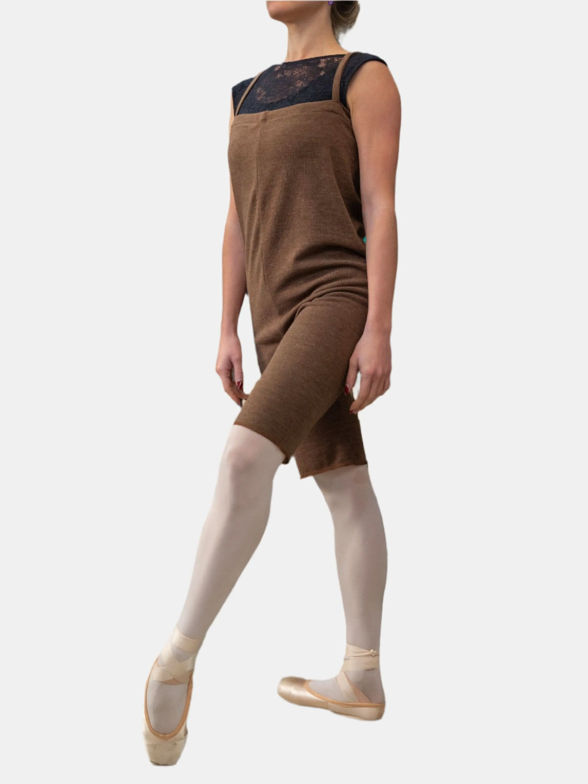 Brown Warm-up Dance Romper MP925