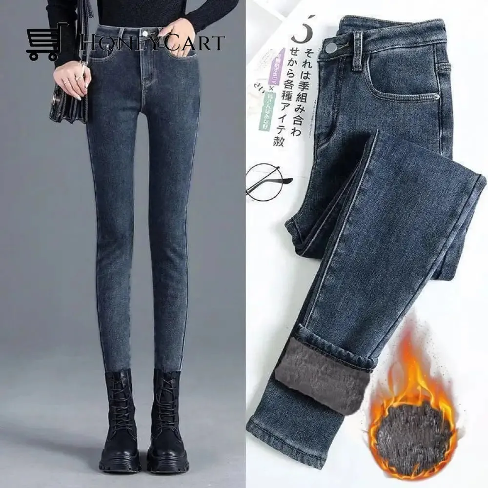 BUY 2 GET 1 FREE -Thermal Fleece Denim Jeggings