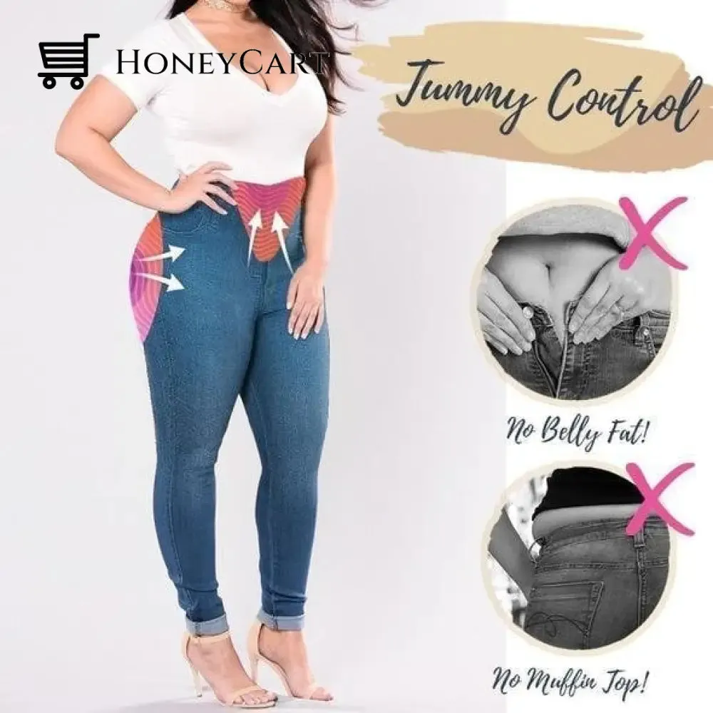 BUY 2 GET 1 FREE -Thermal Fleece Denim Jeggings