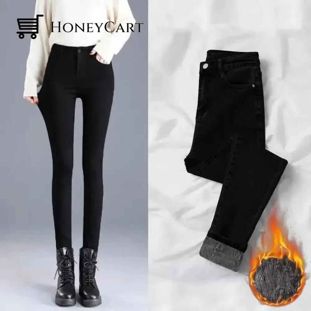 BUY 2 GET 1 FREE -Thermal Fleece Denim Jeggings