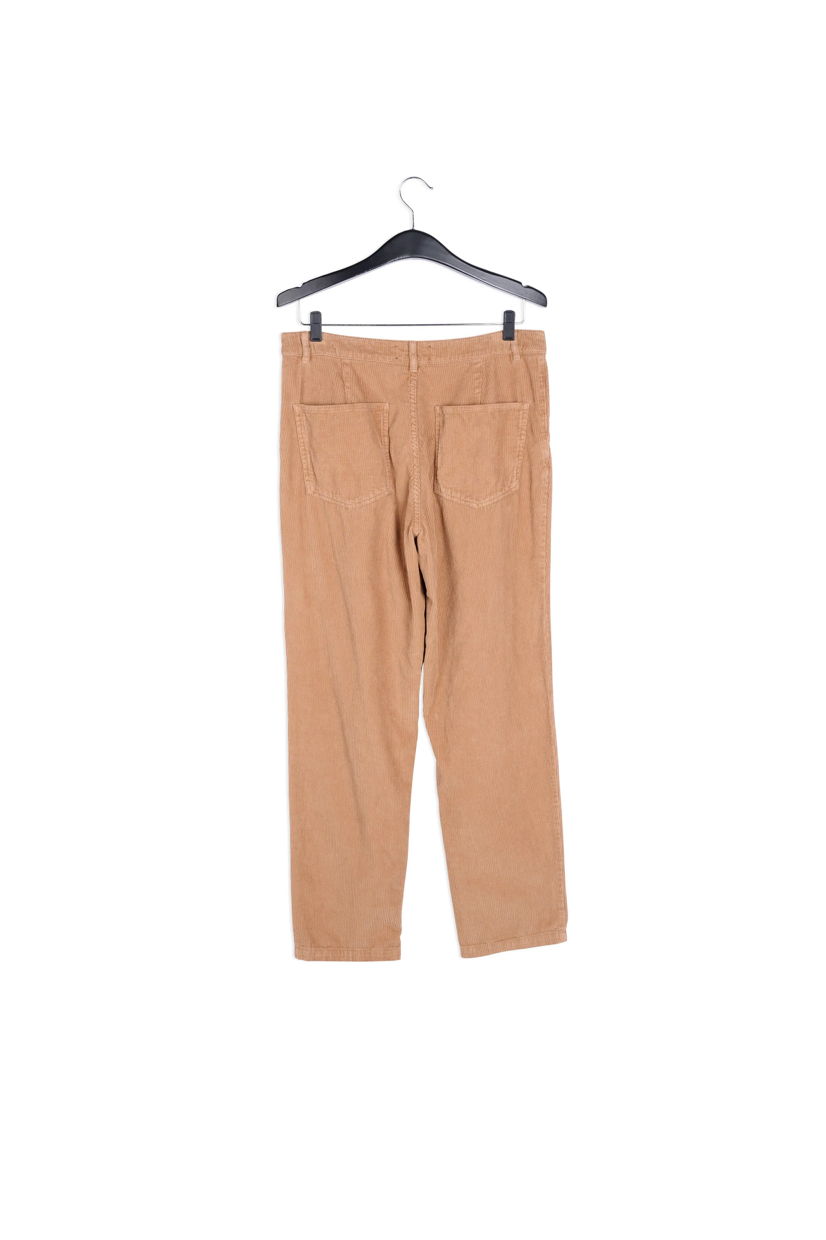 Camel cotton-corduroy pants